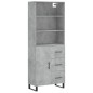 Credenza Grigio Cemento 69,5x34x180 cm in Legno Multistrato Credenza Grigio Cemento 69,5x34x180 cm in Legno Multistrato