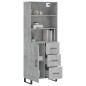 Credenza Grigio Cemento 69,5x34x180 cm in Legno Multistrato Credenza Grigio Cemento 69,5x34x180 cm in Legno Multistrato