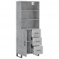 Credenza Grigio Cemento 69,5x34x180 cm in Legno Multistrato Credenza Grigio Cemento 69,5x34x180 cm in Legno Multistrato