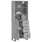 Credenza Grigio Sonoma 69,5x34x180 cm in Legno Multistrato Credenza Grigio Sonoma 69,5x34x180 cm in Legno Multistrato
