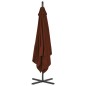 Ombrellone a Sbalzo con Palo in Acciaio 250x250 cm Terracotta Ombrellone a Sbalzo con Palo in Acciaio 250x250 cm Terracotta