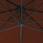 Ombrellone a Sbalzo con Palo in Acciaio 250x250 cm Terracotta Ombrellone a Sbalzo con Palo in Acciaio 250x250 cm Terracotta