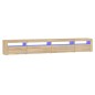 vidaXL Mobile Porta TV con Luci LED Rovere Sonoma 270x35x40 cm vidaXL Mobile Porta TV con Luci LED Rovere Sonoma 270x35x40 cm