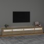 vidaXL Mobile Porta TV con Luci LED Rovere Sonoma 270x35x40 cm vidaXL Mobile Porta TV con Luci LED Rovere Sonoma 270x35x40 cm