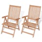 vidaXL Sedie Reclinabili da Giardino 2 pz in Legno Massello di Teak vidaXL Sedie Reclinabili da Giardino 2 pz in Legno Massello di Teak