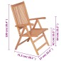 vidaXL Sedie Reclinabili da Giardino 2 pz in Legno Massello di Teak vidaXL Sedie Reclinabili da Giardino 2 pz in Legno Massello di Teak