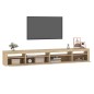 vidaXL Mobile Porta TV con Luci LED Rovere Sonoma 270x35x40 cm vidaXL Mobile Porta TV con Luci LED Rovere Sonoma 270x35x40 cm