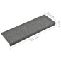 Tappetini per Scale Agugliati 10 pz 65x21x4 cm Grigio Chiaro Tappetini per Scale Agugliati 10 pz 65x21x4 cm Grigio Chiaro