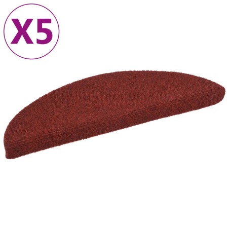 Tappetini Adesivi per Scale 5 pz Rossi 56x17x3 cm Agugliati