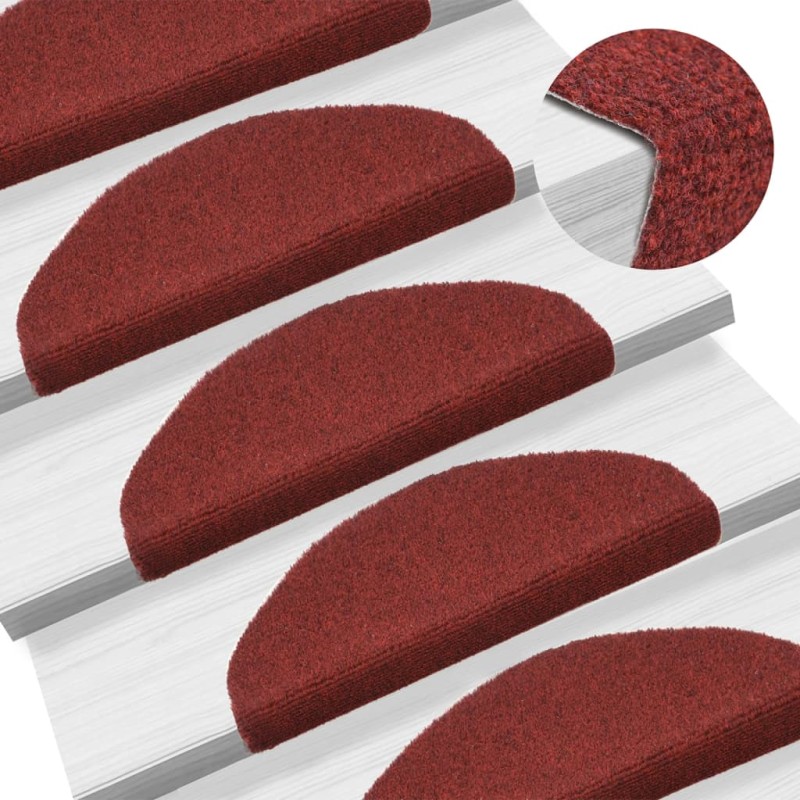 Tappetini Adesivi per Scale 5 pz Rossi 65x21x4 cm Agugliati Tappetini Adesivi per Scale 5 pz Rossi 65x21x4 cm Agugliati