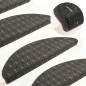 Tappetini per Scale 15 pz Antracite 56x17x3 cm Tappetini per Scale 15 pz Antracite 56x17x3 cm