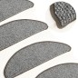 Tappetini per Scale 15 pz Grigi 56x17x3 cm Tappetini per Scale 15 pz Grigi 56x17x3 cm