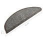 Tappetini per Scale 15 pz Antracite 56x17x3 cm Tappetini per Scale 15 pz Antracite 56x17x3 cm