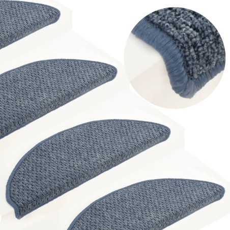 Tappetini per Scale 15 pz Blu 65x21x4 cm