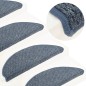 Tappetini per Scale 15 pz Blu 65x21x4 cm