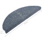 Tappetini per Scale 15 pz Blu 65x21x4 cm