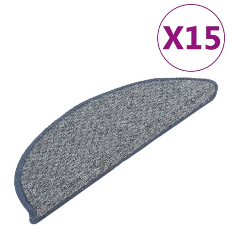 Tappetini per Scale 15 pz Blu 56x17x3 cm