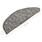Tappetini per Scale 15 pz Antracite 65x21x4 cm Tappetini per Scale 15 pz Antracite 65x21x4 cm