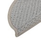 Tappetini per Scale 15 pz Grigi 65x21x4 cm