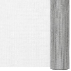 Recinzione in Rete in Acciaio Inossidabile 112x2000 cm Argento