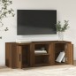 Mobile TV Rovere Marrone 100x31,5x35 cm in Legno Multistrato Mobile TV Rovere Marrone 100x31,5x35 cm in Legno Multistrato