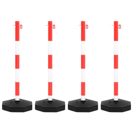 Set di Pali Stradali con Catena in Plastica di 10 m