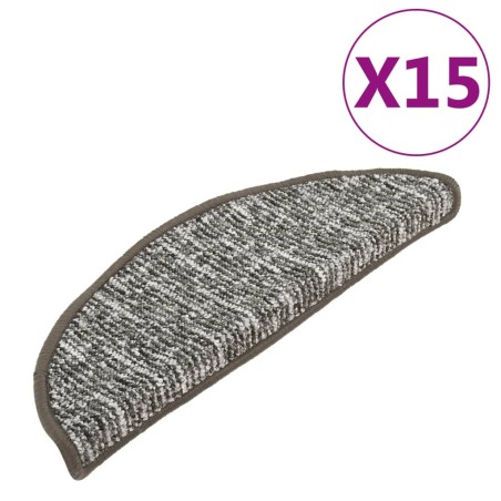 Tappetini per Scale 15 pz Antracite 56x17x3 cm