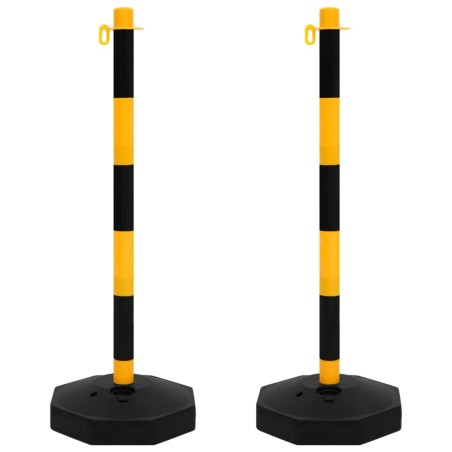 Set di Pali Stradali con Catena in Plastica di 10 m