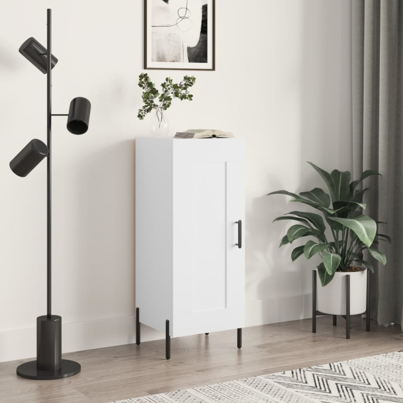 Credenza Bianca 34,5x34x90 cm in Legno Multistrato Credenza Bianca 34,5x34x90 cm in Legno Multistrato