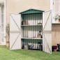 Capanno da Giardino Verde 116x45x175 cm in Acciaio Zincato Capanno da Giardino Verde 116x45x175 cm in Acciaio Zincato