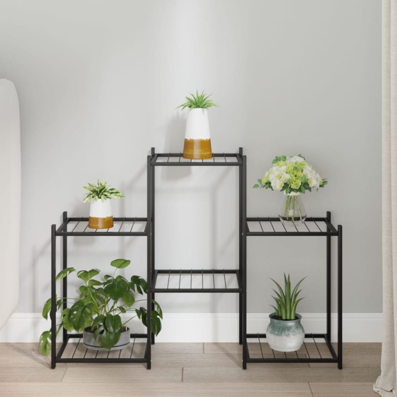 Portafiori 83x25x60 cm Ferro Nero Portafiori 83x25x60 cm Ferro Nero