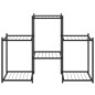 Portafiori 83x25x60 cm Ferro Nero Portafiori 83x25x60 cm Ferro Nero