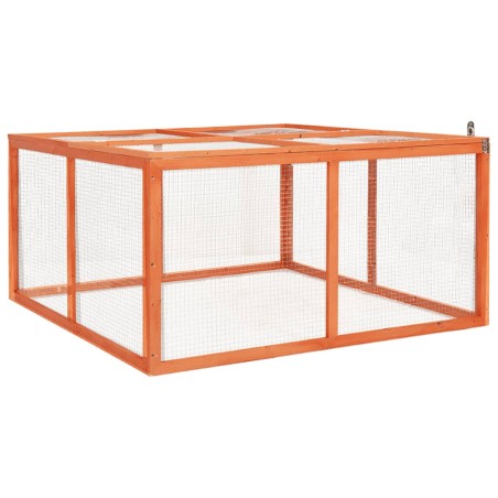 vidaXL Conigliera 124x120x60 cm in Legno Massello di Abete