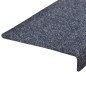 vidaXL Tappetini per Scale 10 pz Antracite 65x21x4cm Tessuto Agugliato