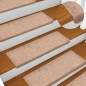 Tappetini per Scale Tessuto Agugliato 10 pz 65x21x4 cm Marroni Tappetini per Scale Tessuto Agugliato 10 pz 65x21x4 cm Marroni