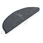 Tappetini per Scale 15 pz Blu Scuro 65x21x4 cm Tappetini per Scale 15 pz Blu Scuro 65x21x4 cm