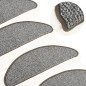 Tappetini per Scale 15 pz Grigi 65x21x4 cm Tappetini per Scale 15 pz Grigi 65x21x4 cm