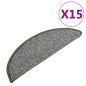 Tappetini per Scale 15 pz Grigi 65x21x4 cm Tappetini per Scale 15 pz Grigi 65x21x4 cm