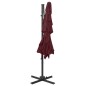 Ombrellone a 4 Livelli Palo in Alluminio Rosso Bordò 250x250 m Ombrellone a 4 Livelli Palo in Alluminio Rosso Bordò 250x250 m