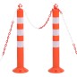 Dissuasori Traffico con Catena 2 pz 75 cm in PE Dissuasori Traffico con Catena 2 pz 75 cm in PE