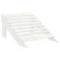 Sedia Adirondack con Ottomana e Tavolo in Abete Massello Bianco