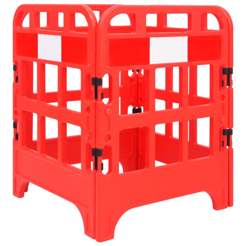 Barriere Stradali 4 pz Rosso 75x75x100 cm Barriere Stradali 4 pz Rosso 75x75x100 cm