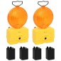 Lampeggianti da Cantiere 2pz con Batterie 18x8x37 cm