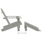 Sedia Giardino Adirondack Ottomana Tavolo Abete Massello Grigio Sedia Giardino Adirondack Ottomana Tavolo Abete Massello Grigio