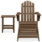 Sedia Adirondack con Ottomana e Tavolo Abete Massello Marrone Sedia Adirondack con Ottomana e Tavolo Abete Massello Marrone