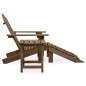 Sedia Adirondack con Ottomana e Tavolo Abete Massello Marrone Sedia Adirondack con Ottomana e Tavolo Abete Massello Marrone