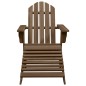 Sedia Adirondack con Ottomana e Tavolo Abete Massello Marrone Sedia Adirondack con Ottomana e Tavolo Abete Massello Marrone
