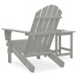 Sedia da Giardino Adirondack con Tavolino Legno Abete Grigio Sedia da Giardino Adirondack con Tavolino Legno Abete Grigio