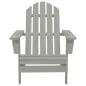 Sedia da Giardino Adirondack con Tavolino Legno Abete Grigio Sedia da Giardino Adirondack con Tavolino Legno Abete Grigio