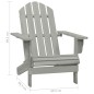 Sedia da Giardino Adirondack con Tavolino Legno Abete Grigio Sedia da Giardino Adirondack con Tavolino Legno Abete Grigio